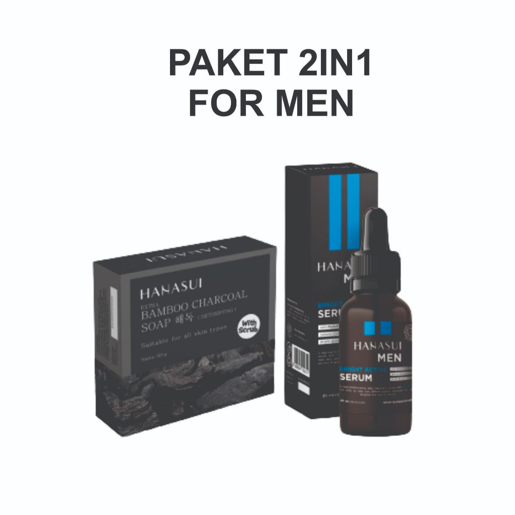 perawatan Kulit Wajah Pria Alami Serum Penghilang Jerawat Serum Hanasui Men Bright Active BPOM