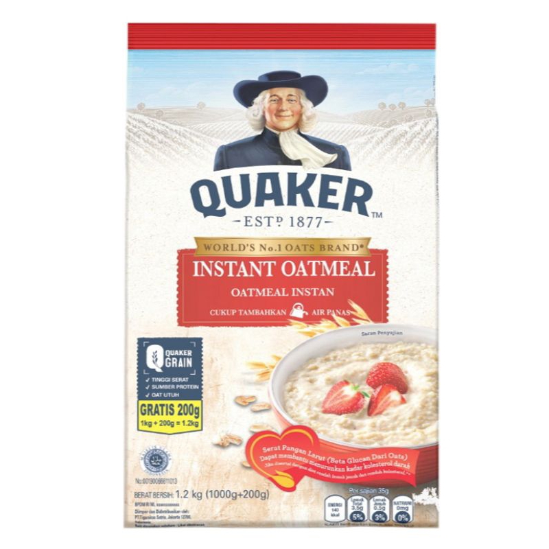 

QUAKER Instant Oatmeal 1,2 kg jumbo