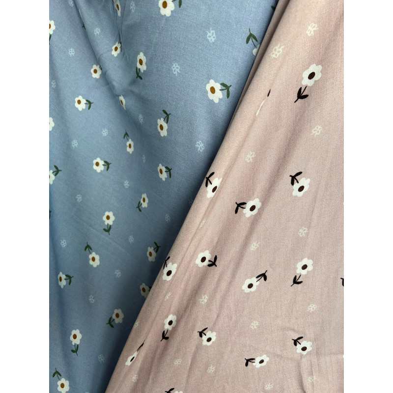 kain katun rayon viscose premium motif bunga daisy terbaru best seller viral