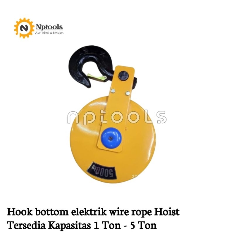 Hook Bottom elektrik Wire Rope Hoist 5Ton