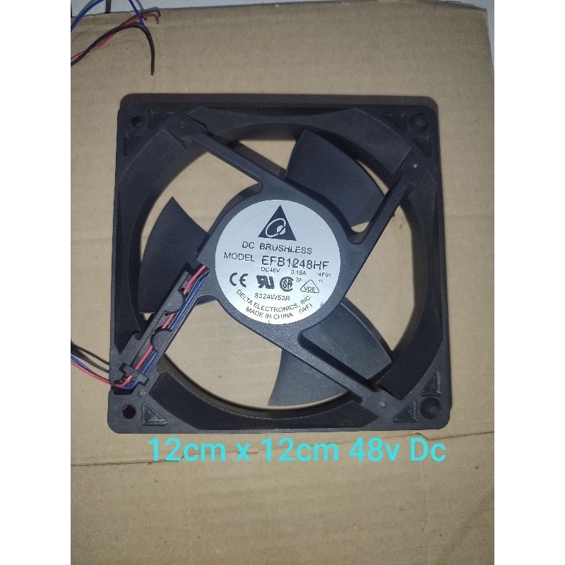 Fan motor kipas 12cm x 12cm Dc brushless 48v Dc original