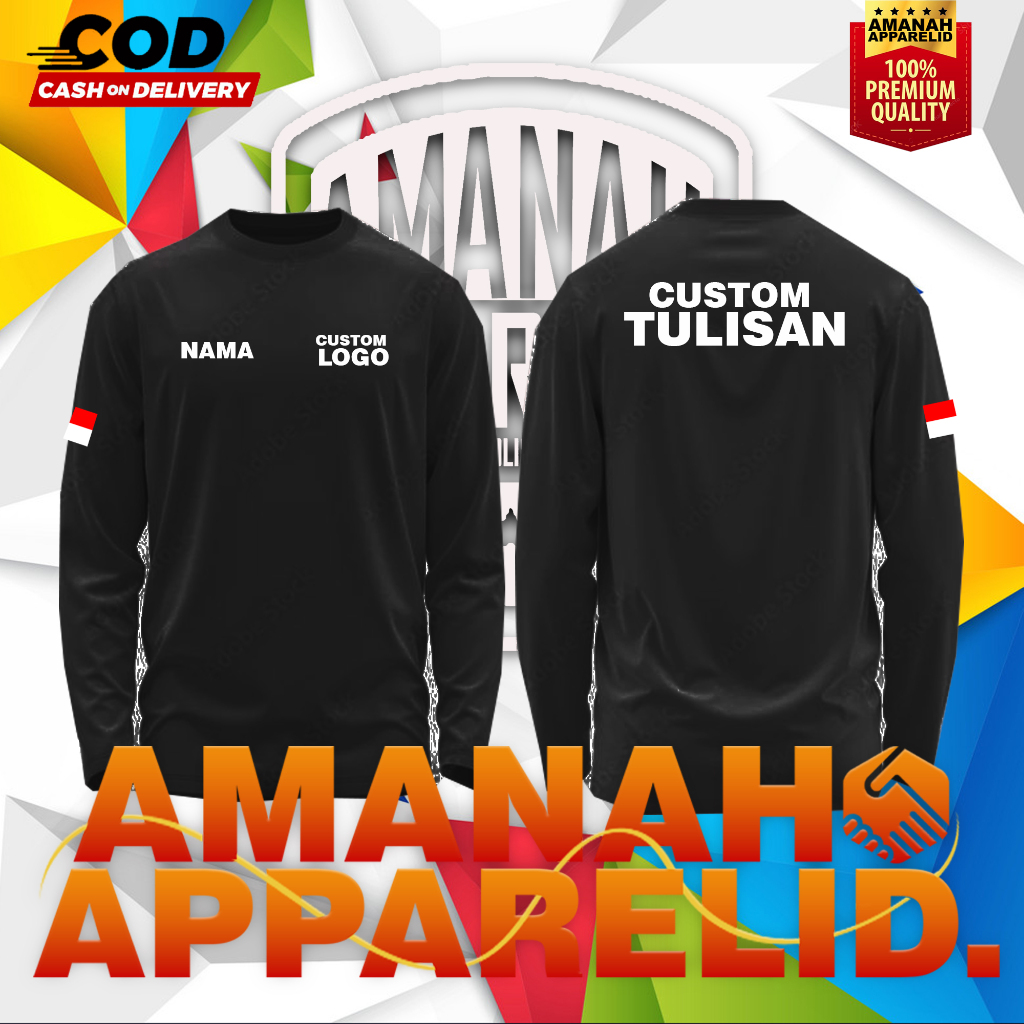 Kaos Pertamina - Kaos pertamina Lengan Panjang -  Kaos sablon Custom Desain Sendiri