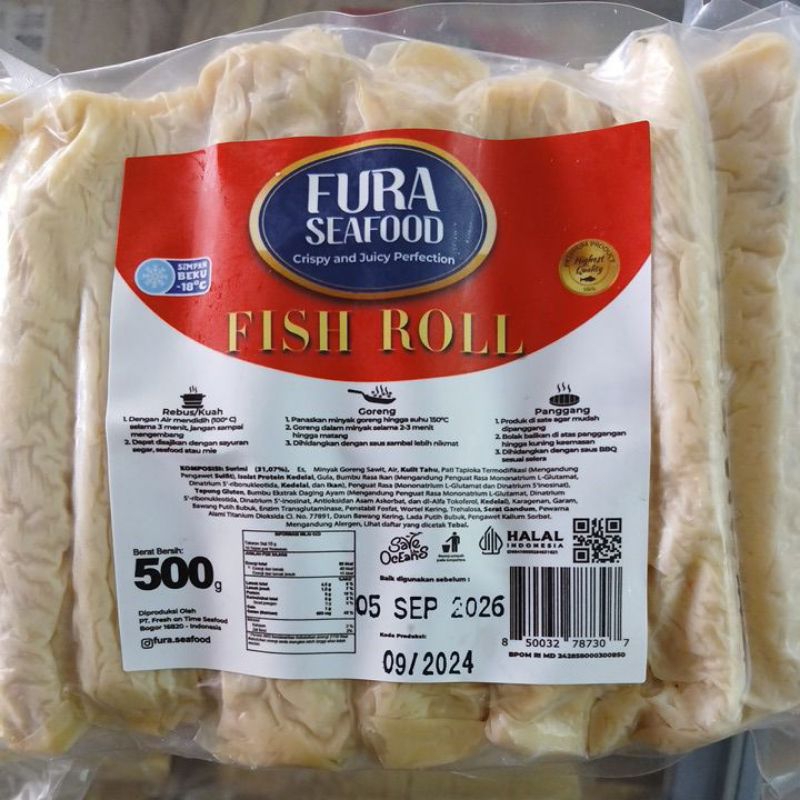

FURA SEAFOOD FISH ROLL 500 GRAM