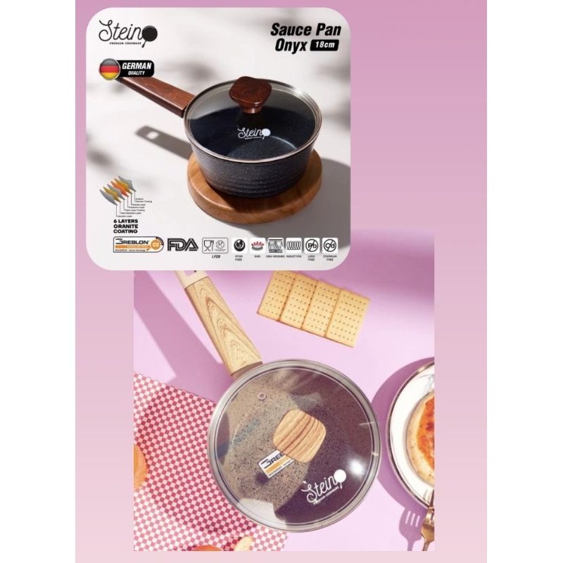 Stein Cookware Sauce Pan 18cm + Tutup ONYX SAUCE 18 CM