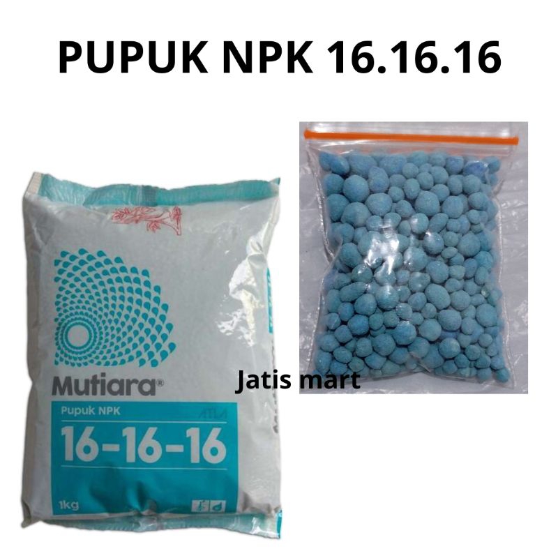 Pupuk Npk Biru 16 16 isi 500 gr npk mutiara