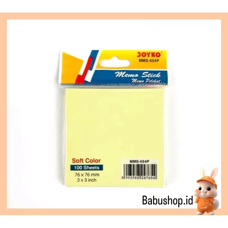 

BBS Sticky Notes Joyko MMS-654P Uk. 76 x 76 mm (3 x 3")