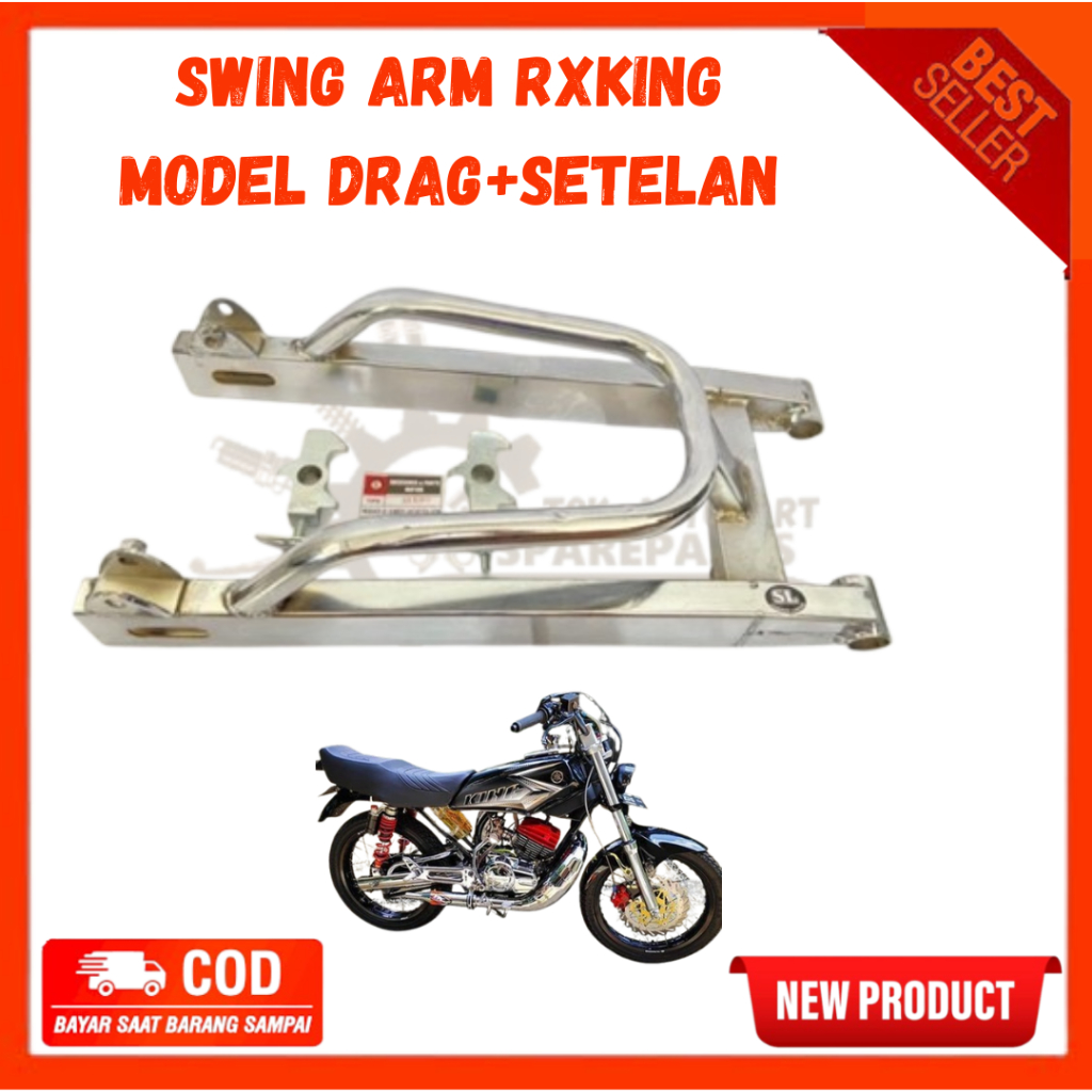 Fork Swing Arm Arem Lengan Ayun Supertrack RX King Crom Tebal + Setelan Rantai Murah