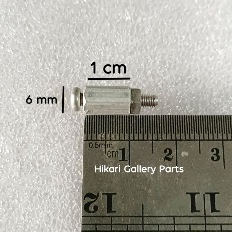 Spacer PCB 1 cm diameter 6mm SILVER / Baut Specer Spicer PCB 10mm 1cm Putih