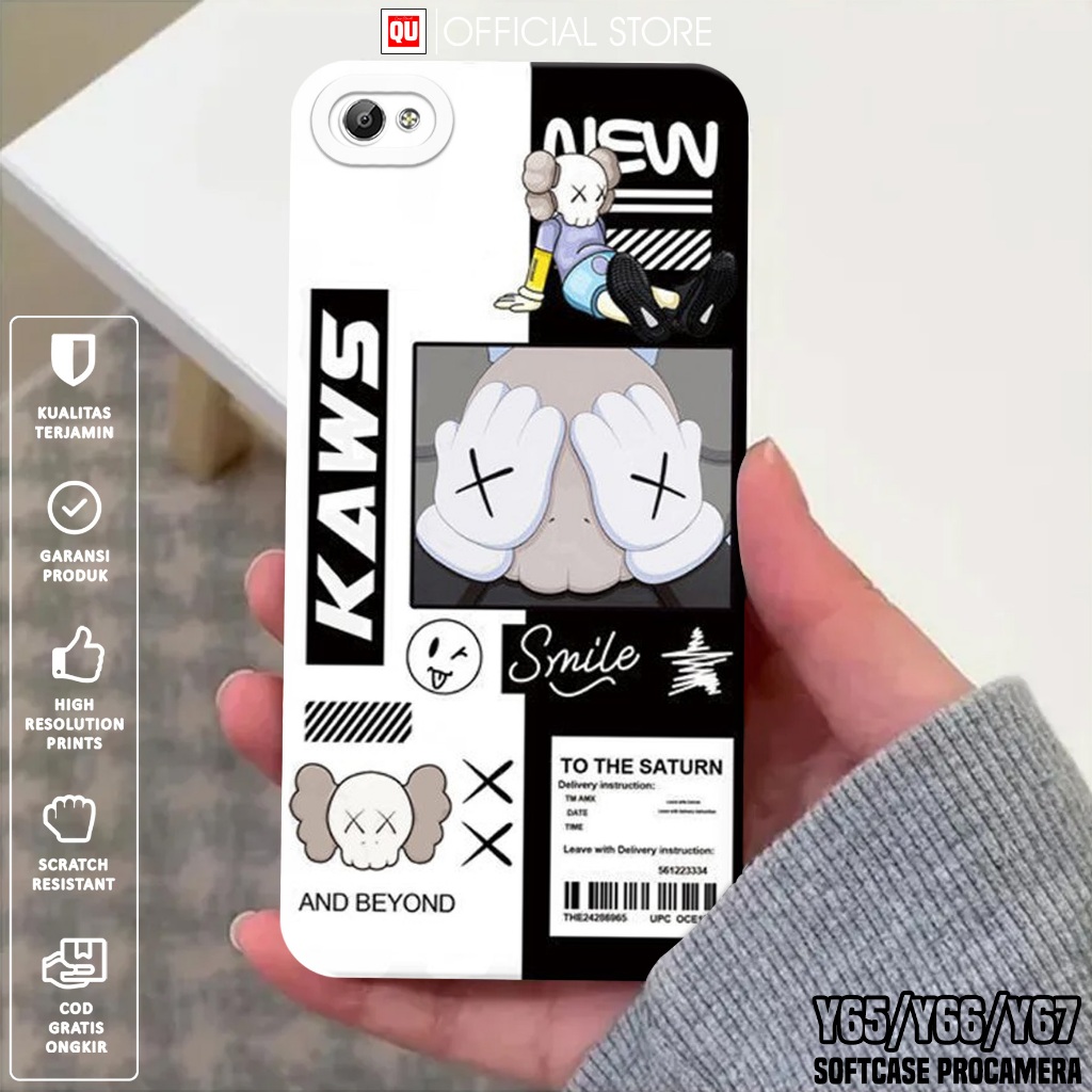 Softcase Hp VIVO Y65 / Y66 / Y67 - Case VIVO Y67 / Y66 / Y65 Motif AES - Casing Hp VIVO Y66 - Siliko