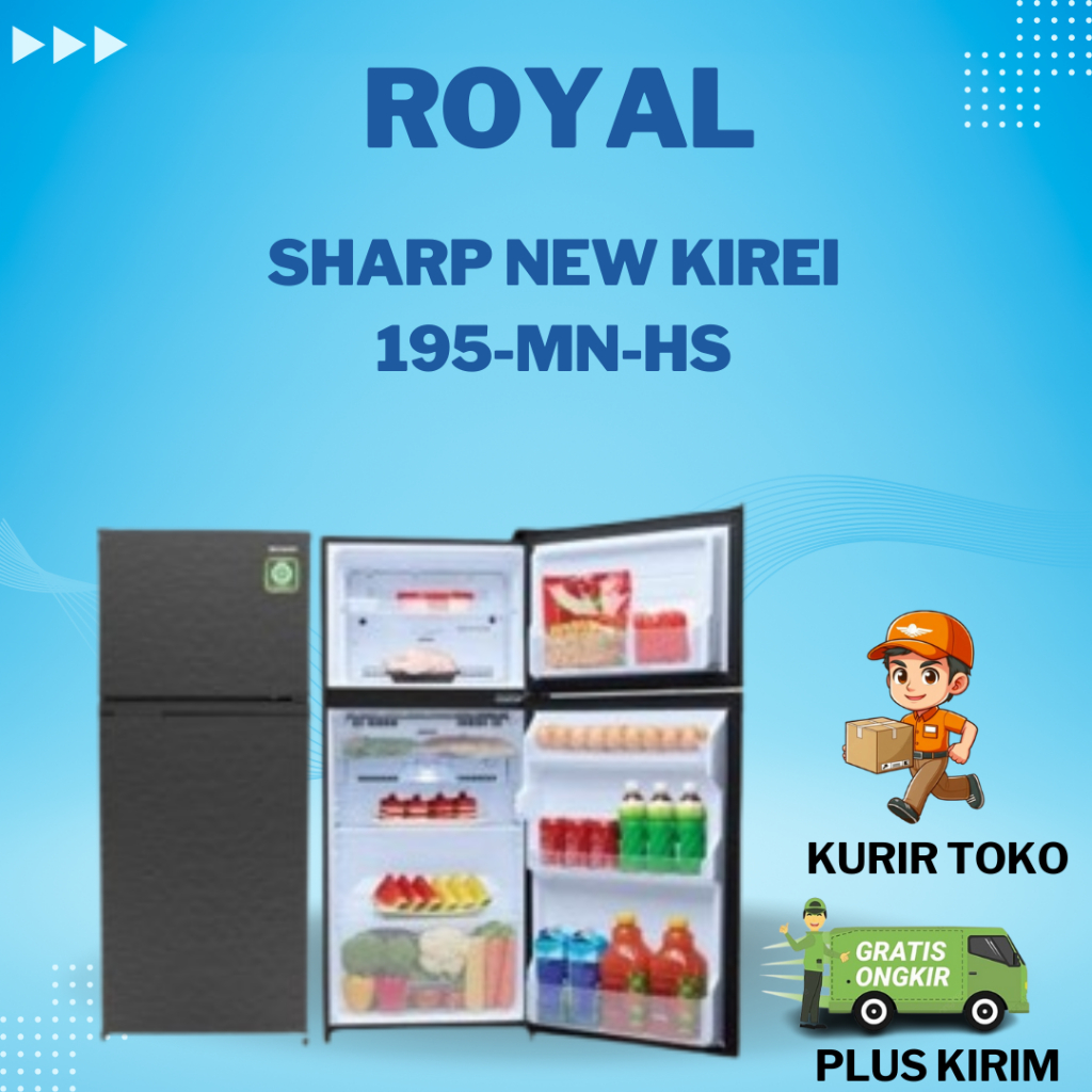 KULKAS 2 PINTU SHARP SJ-195 MNHS