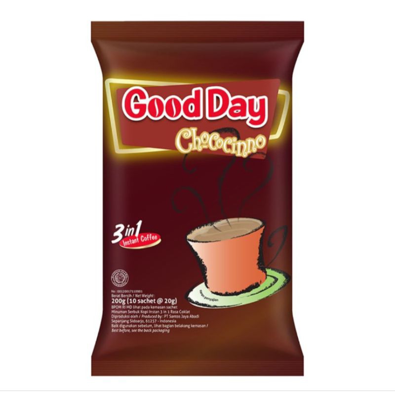 

Good Day Kopi Instan 3 in 1 Chococinno 10 x 20 g