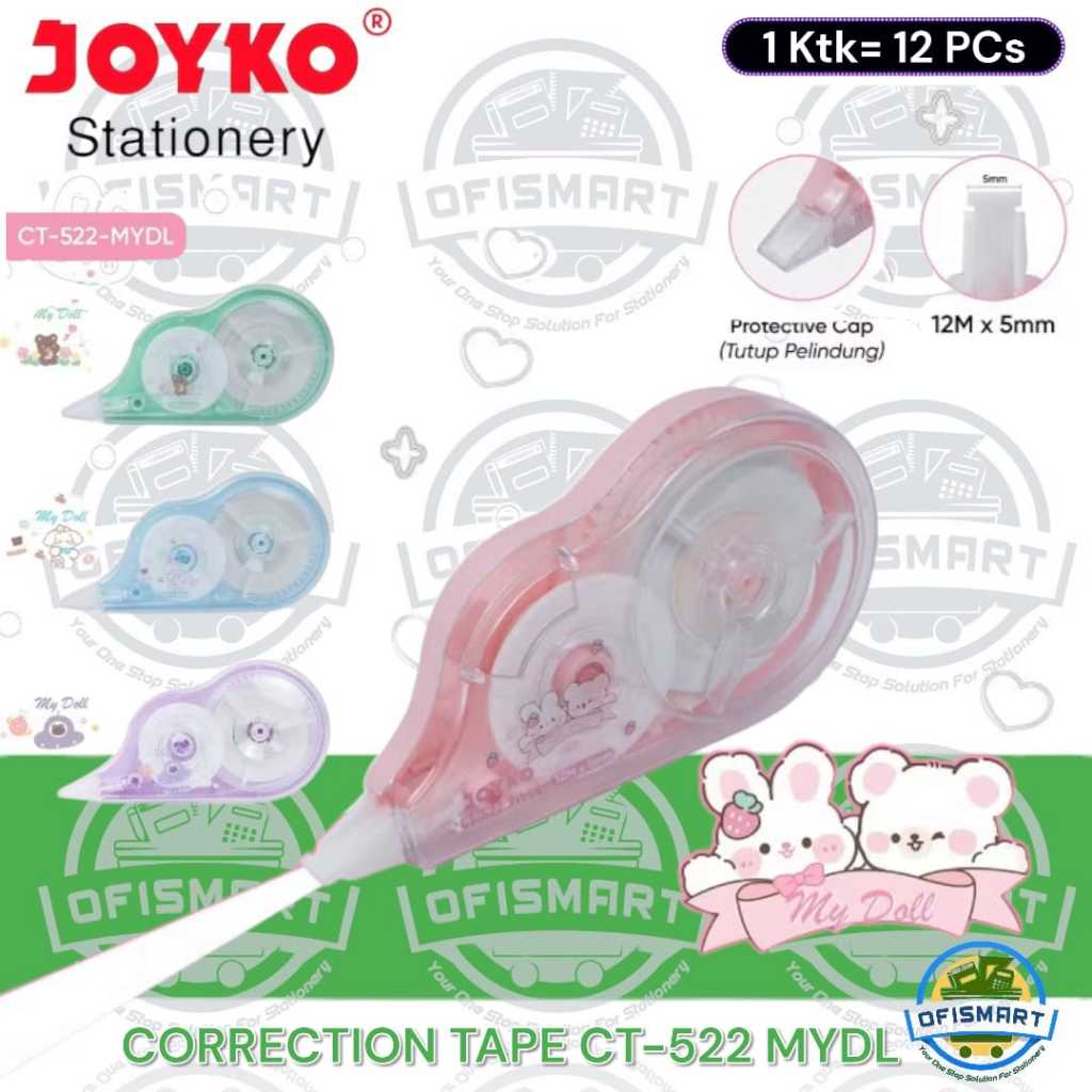 

Joyko Pita Koreksi Correction Tape CT-522 My Doll | @1Ktk=12 PCs