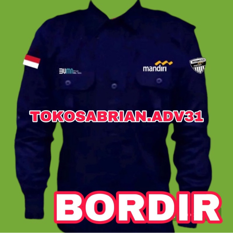 Kemeja Bank Mandiri Baju Bank mandiri Seragam Bank Mandiri Pdh Bank Mandiri PDL Mandiri Kemeja Kerja