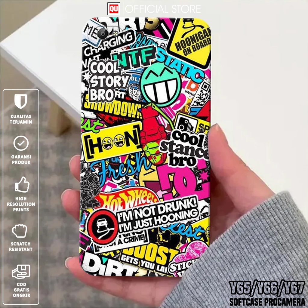 Softcase Hp VIVO Y65 / Y66 / Y67 - Case VIVO Y67 / Y66 / Y65 Motif GRAFF - Casing Hp VIVO Y66 - Sili