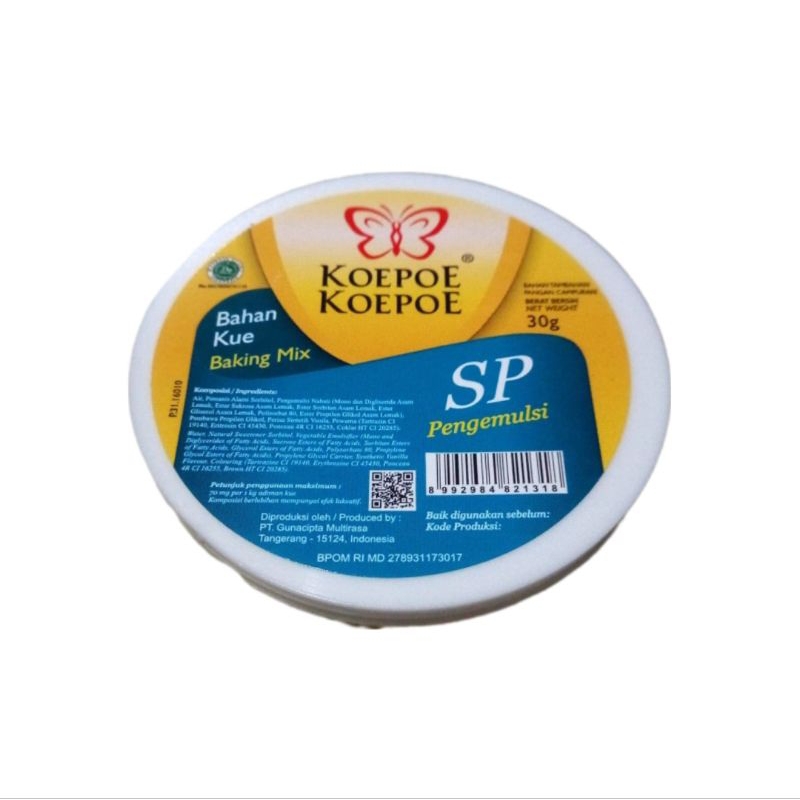 

Koepoe Koepoe SP Pengemulsi Bahan Kue Baking Mix 30g - Pcs