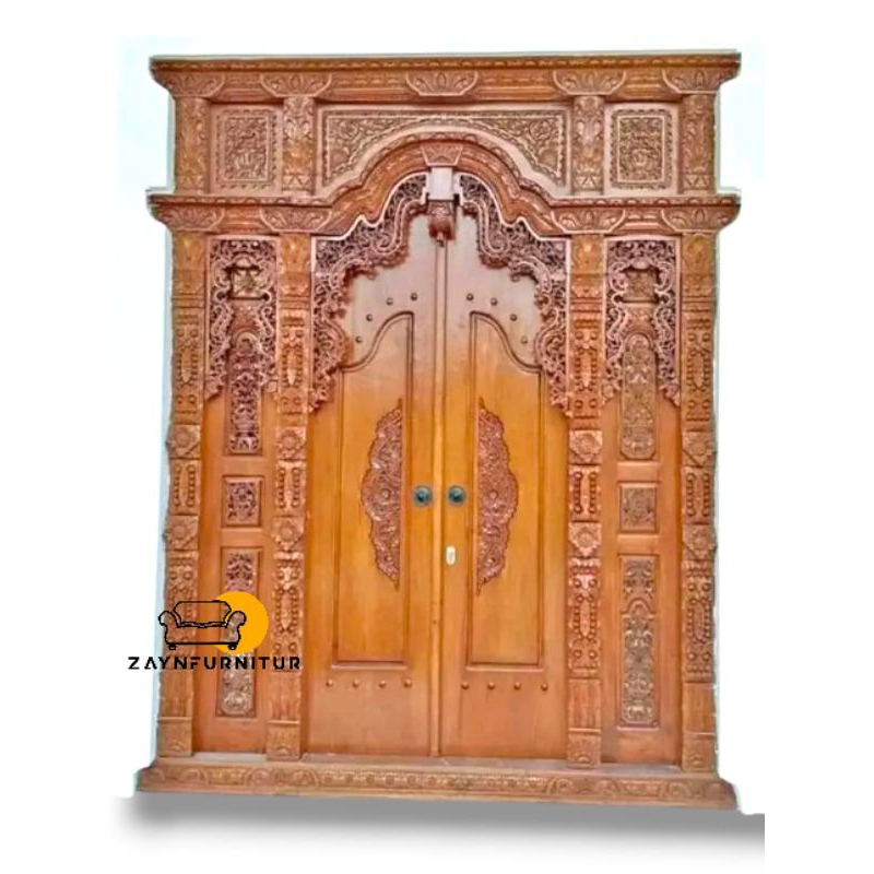 REDAY Pintu Ukir Gebyok 2 Meter Kayu Jati Jepara