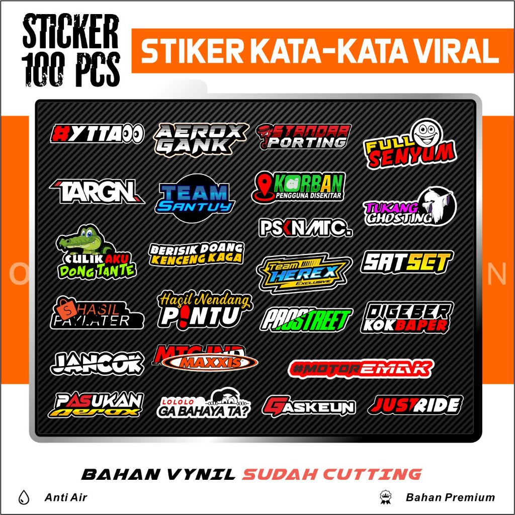 

stiker Sponsor Cutting Stiker Sponsor Vinyl 1 Pack - Stiker 1 Set Hologram Vinyl Racing Motor Helm