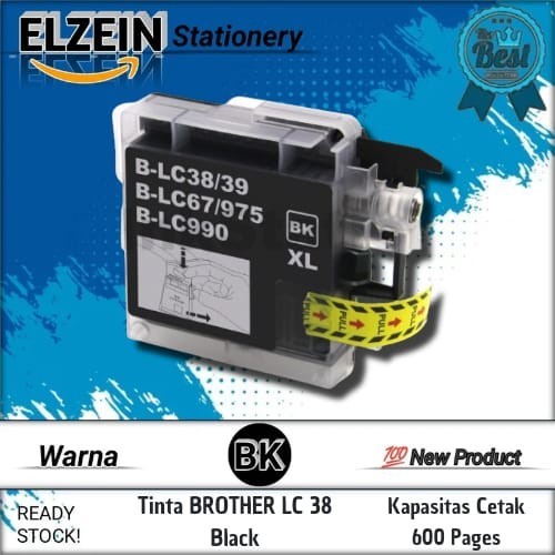 Cartridge Tinta Compatible Brother LC38 LC 38 Black Printer BROTHER DCP - 145C, 163C, 165C, 185C, 19