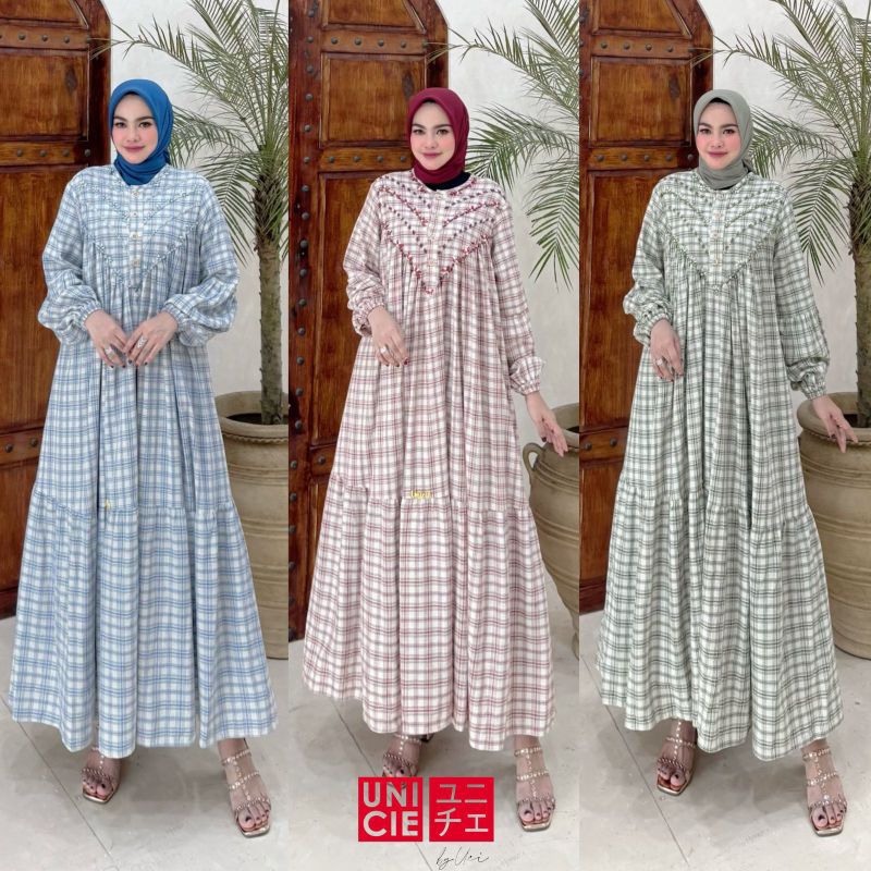 LuxuryFashion READY GAMIS DRESS WANITA KANZA MIDI BY UNICIE BEST SELLER