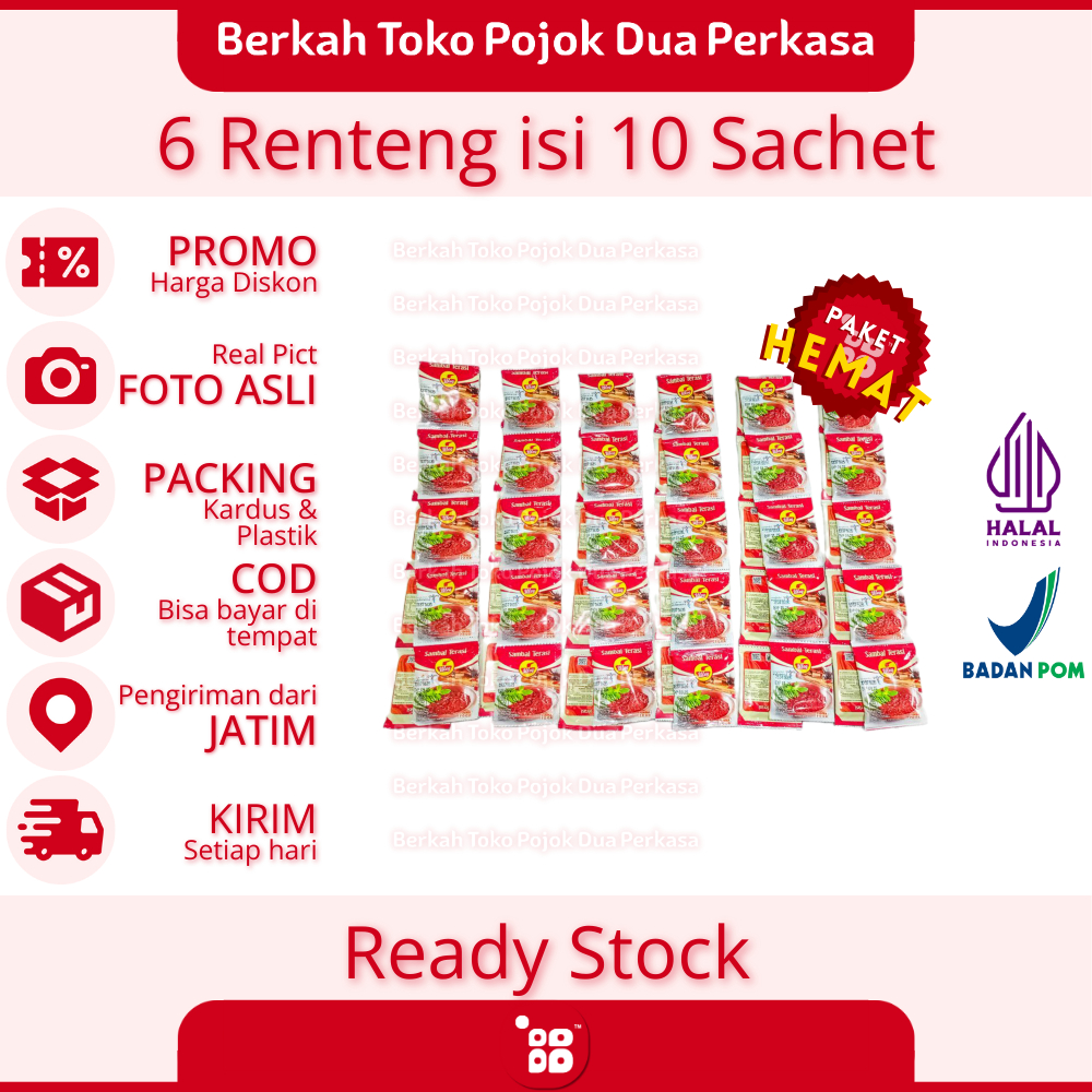 

Finna Food Sambal Terasi Uleg 6 Renteng isi 60 Sachet