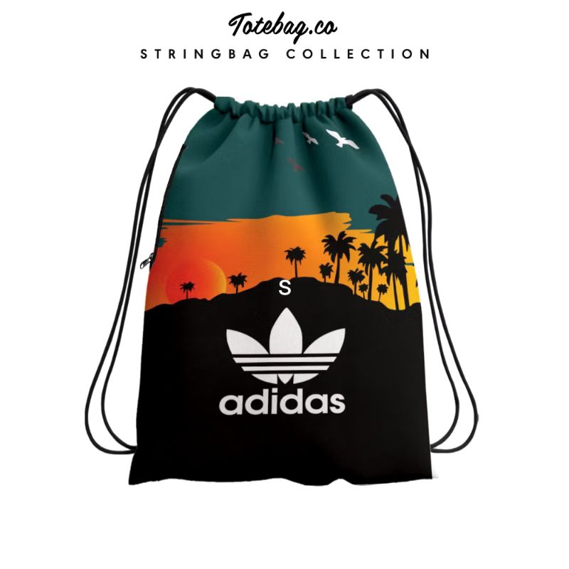 Tas Ransel serut pria wanita cordura printing string bag premium kain tebal  fullprint venom