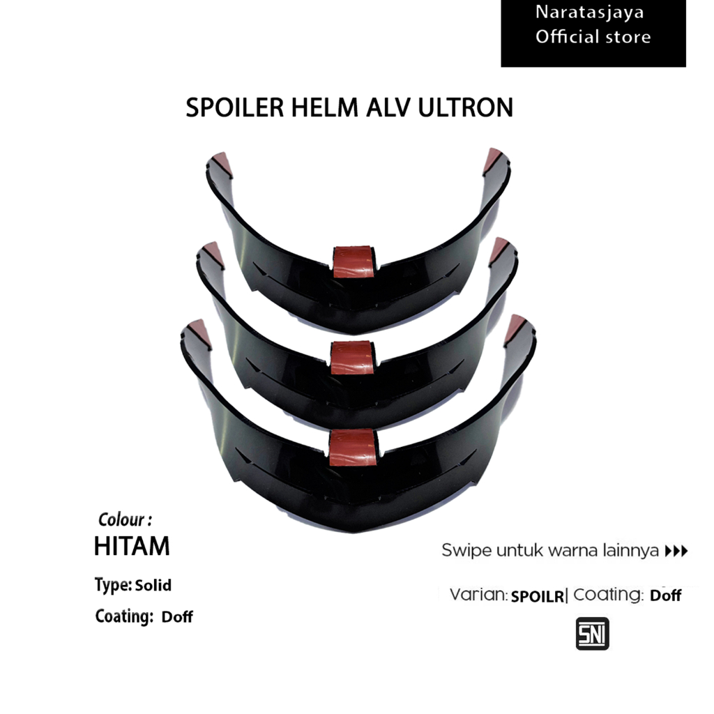 SPOILER 2D HELM SERIES Motif UKIR  ALV ULTRON ALL SERIES BAHAN AKRILIK SPOILER HELM ALV ULTRON SPOIL