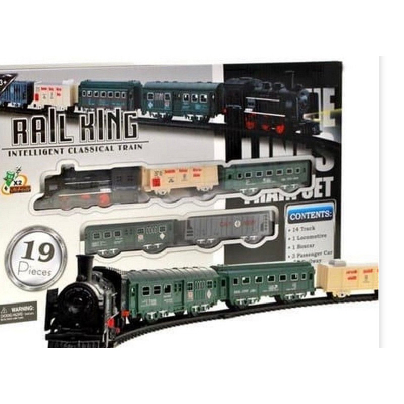 Rail King Intelligent Classic Train Set Kupas Hitam