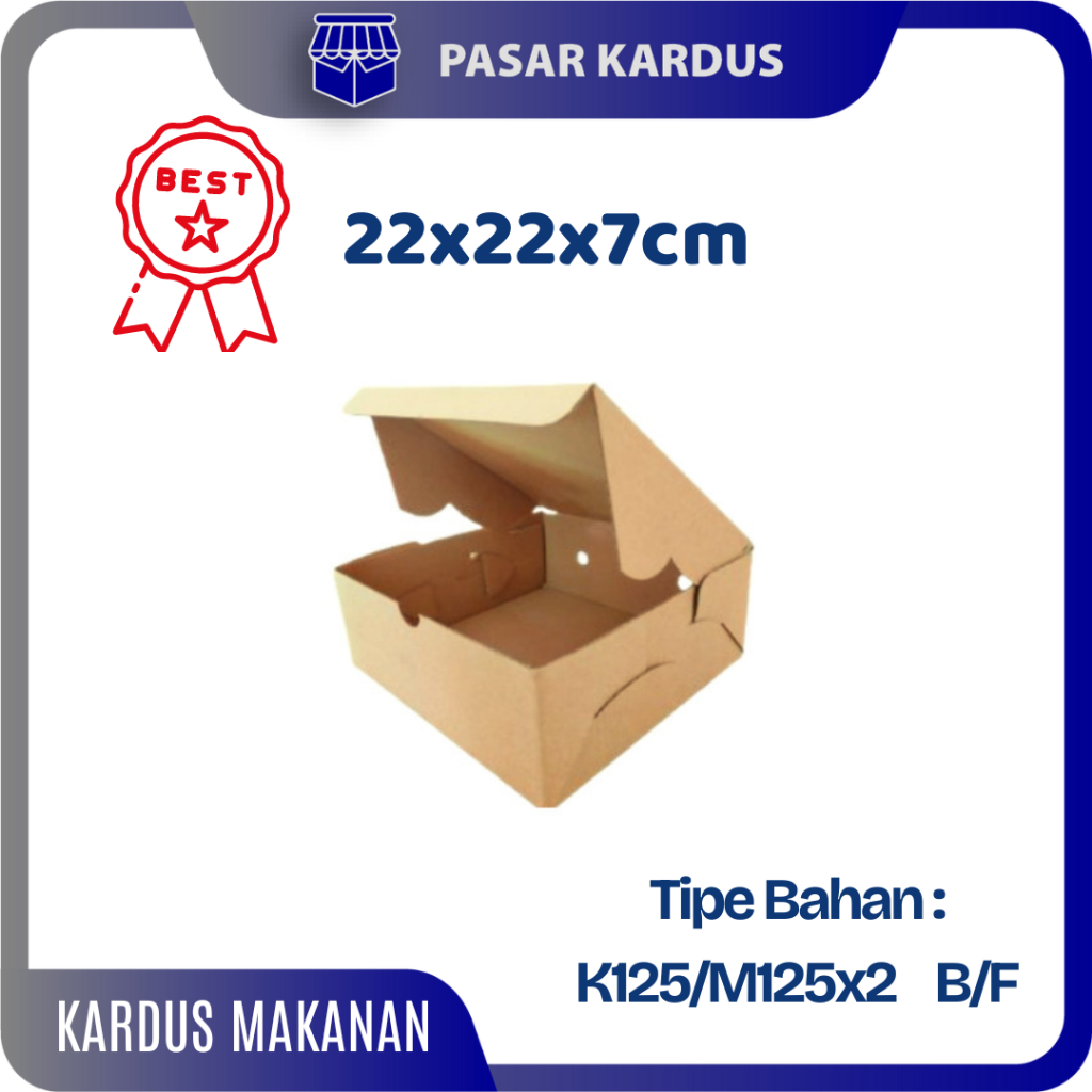 

(10 PCS) KARDUS DIE CUT BOS KEMASAN 22x22x7cm / KARDUS MURAH / Kardus Murah Tebal / Box Kue / Kardus Makanan Murah / Box Kemasan / Box Packing Makanan