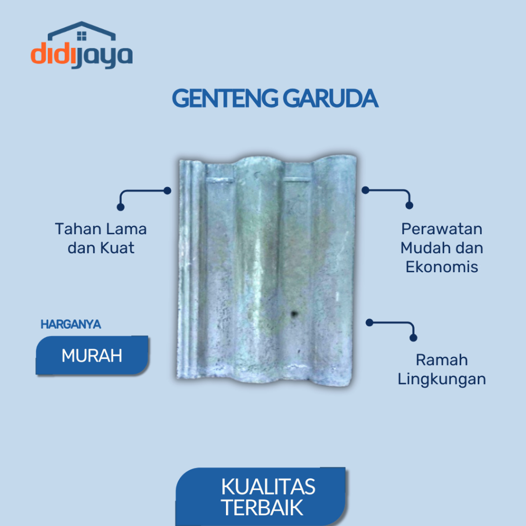 GENTENG BETON GARUDA untuk Wilayah Magelang, Temanggung, Purworejo, Semarang