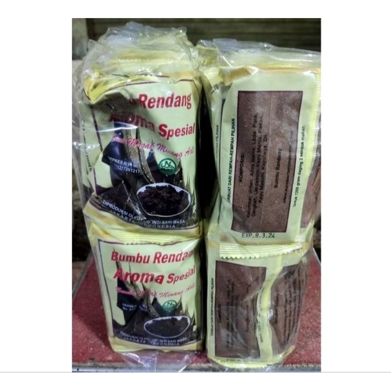 

Bumbu Rendang Aroma Spesial Minang Asli 20 pcs / Bumbu Rendang Padang