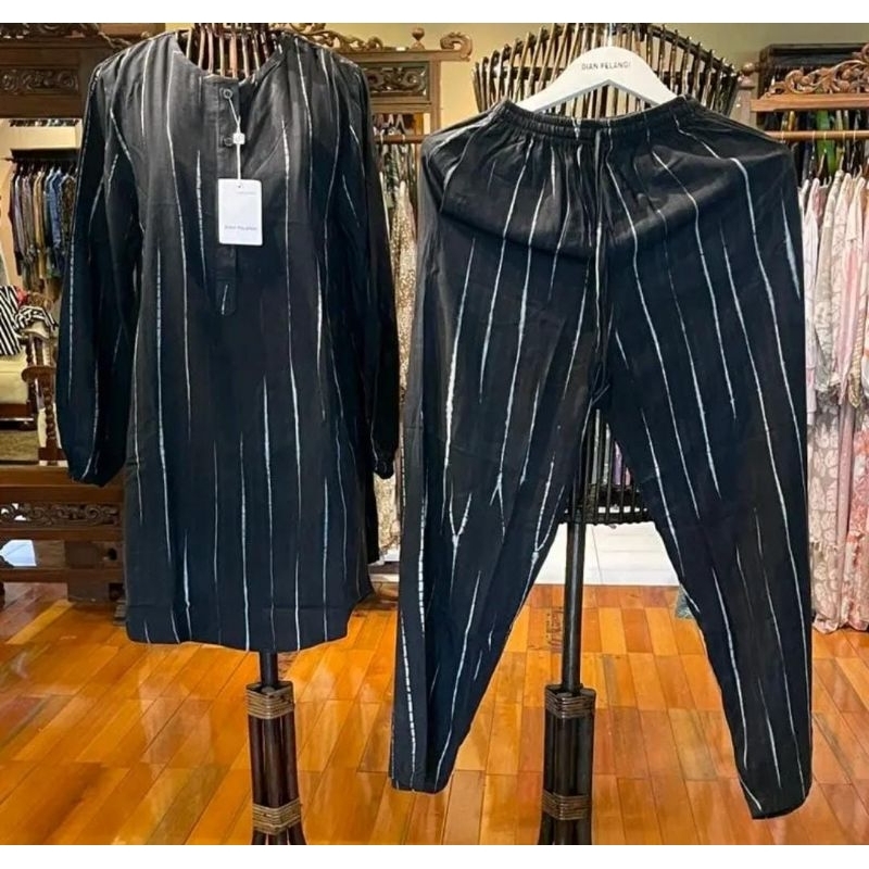 ALMA SET TUNIK by DIAN PELANGI 100% ORIGINAL/Oneset/Setelan/Rayon/Batik Cap/Batik jumputan/Fashion m