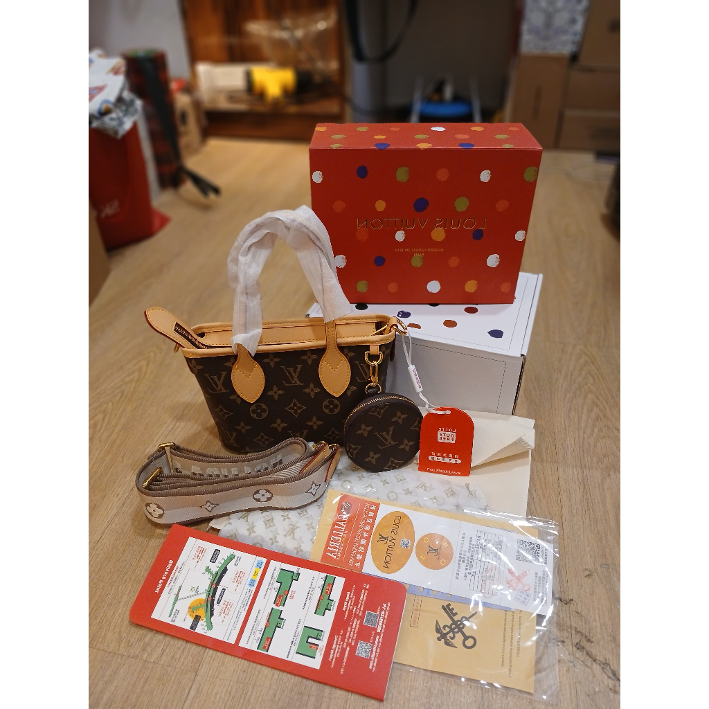 Tas wanita LV neverfull BB monogram