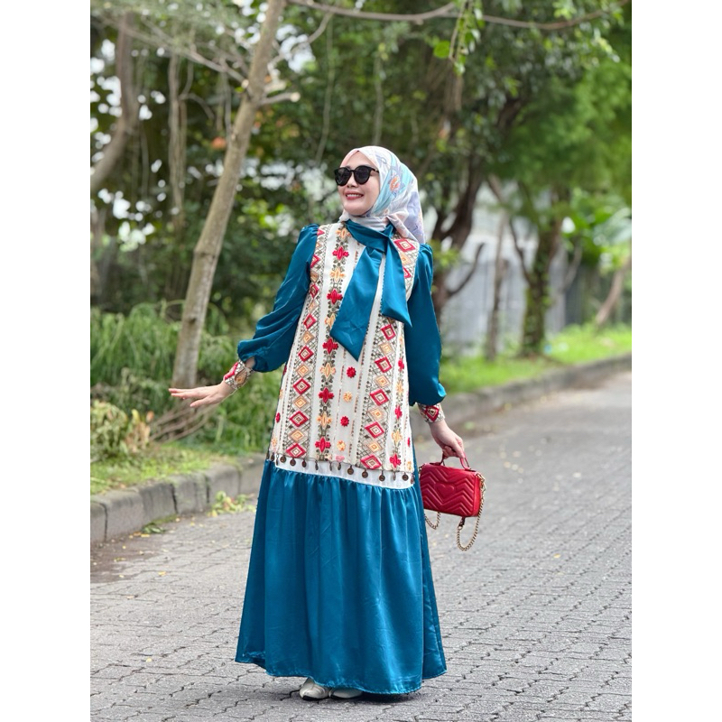 DRESS RAYA/DRESS TEALBLUE/GAMIS RAYA
