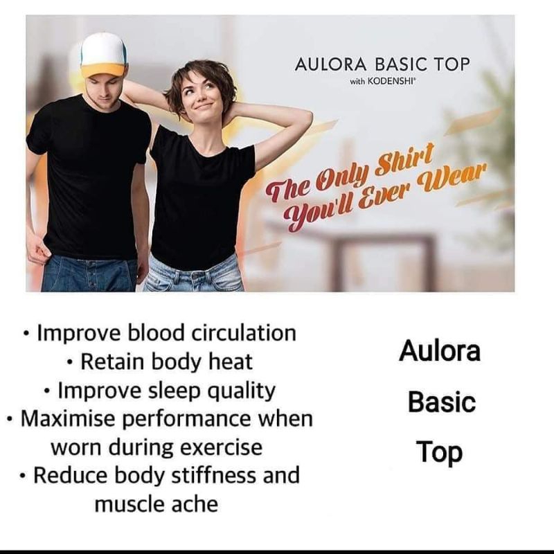 Aulora basic top kaos kesehatan pria wanita