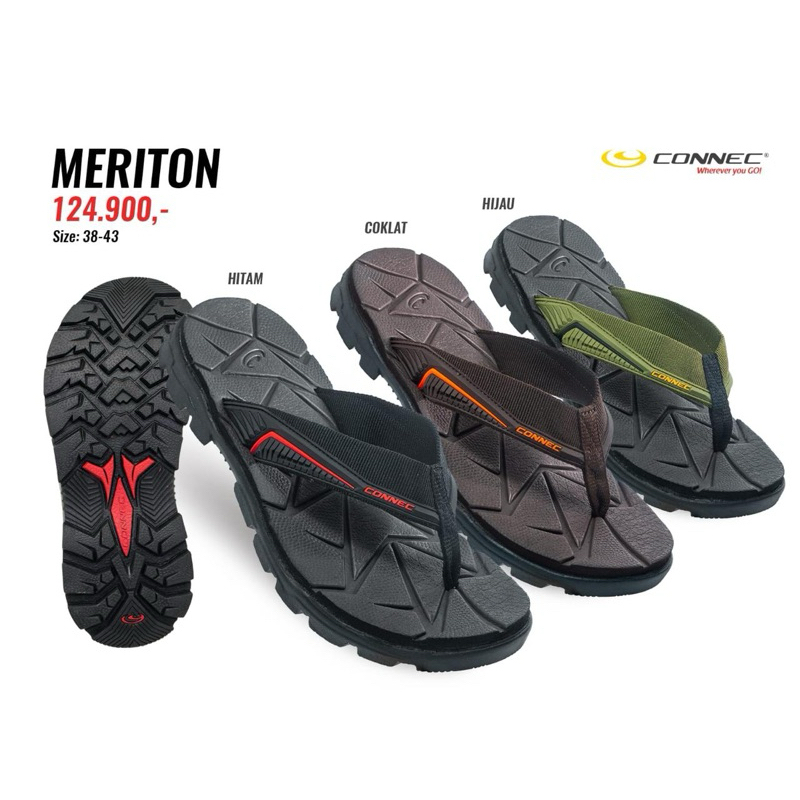 Sandal Jepit Connec Pria Model MERITON Sendal Jepit Connec For Men