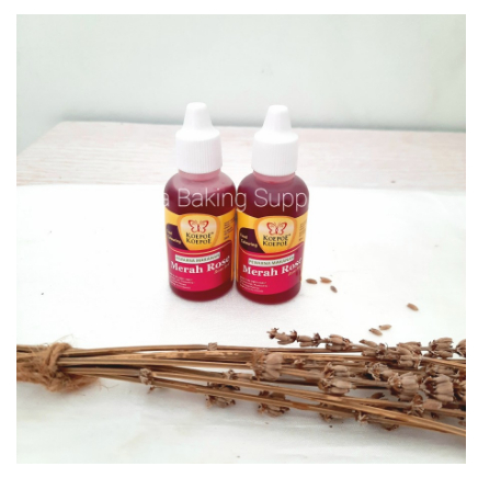 

KOEPOE Food Coloring Pewarna MERAH ROSE Pink Rose Red Kupu Kupu