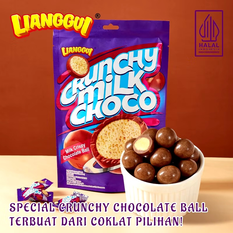 

[Halal] Lianggui Wafer Bulat Viral Crunchy Chocolate Ball 90 Gr