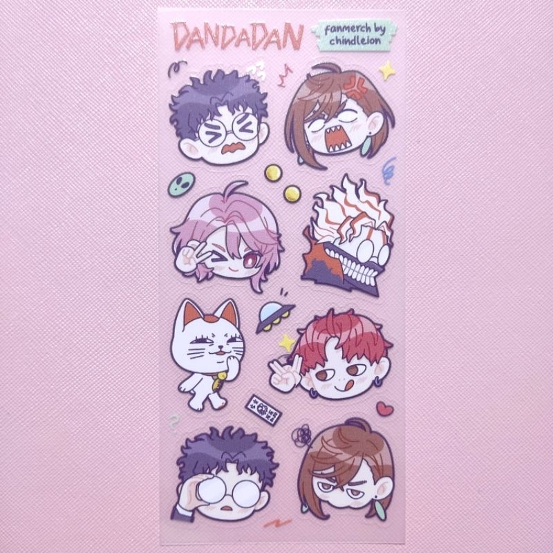 

Dandadan Transparent Sticker Sheet [fanmerch by chindleion]