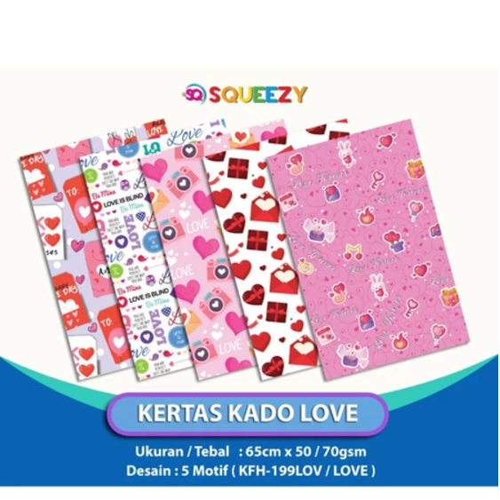 

Pack Kertas Kado Squeezy 70GR ISI 50Lembar 1 Pack Isi 50 Lembar