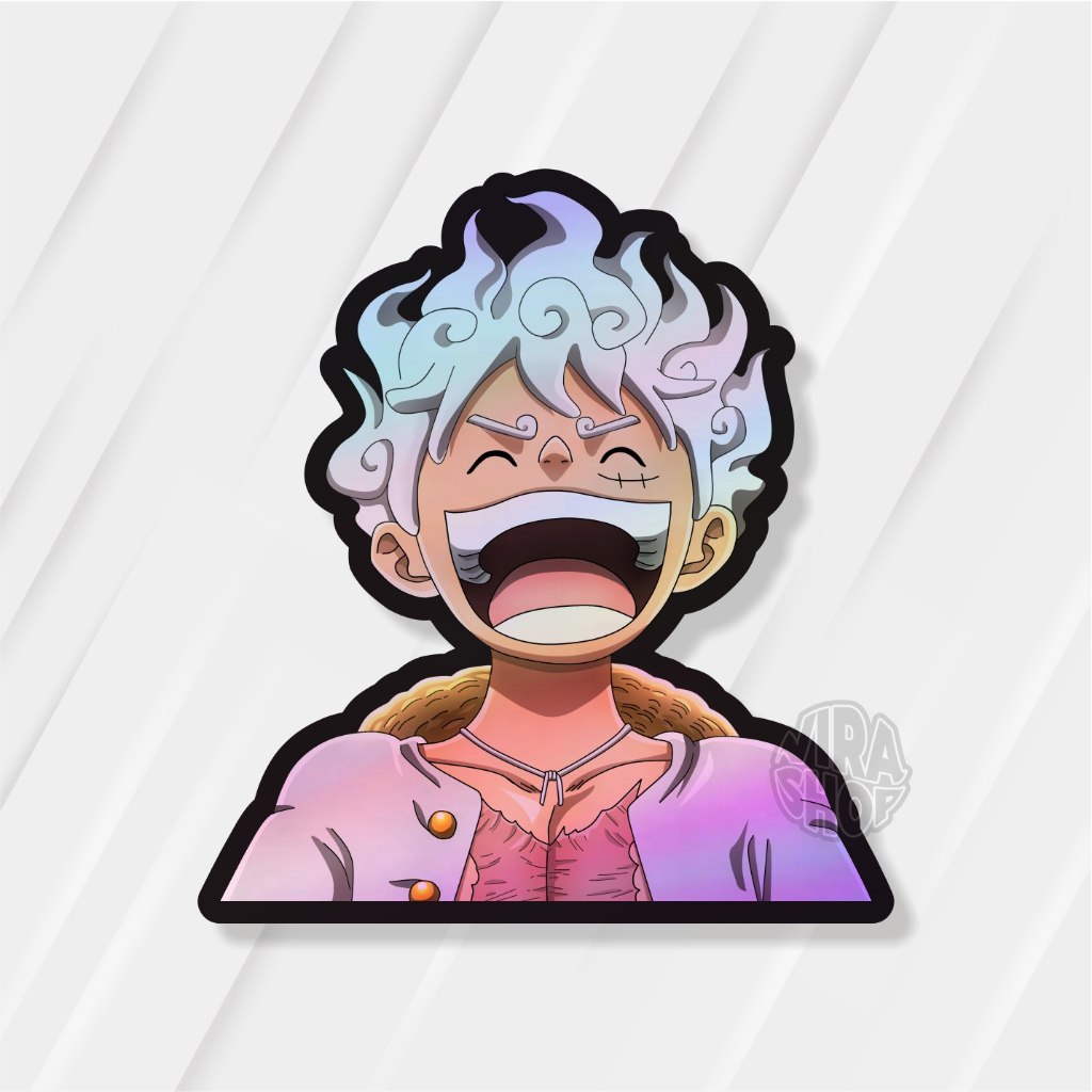 

Sticker Anime One Piece Monkey D Luffy Ukuran +- 7 x 6,5 cm Hologram/Non Hologram