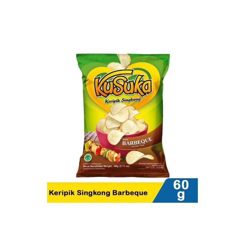 

KUSUKA KERIPIK SINGKONG RASA BARBEQUE 60 GR