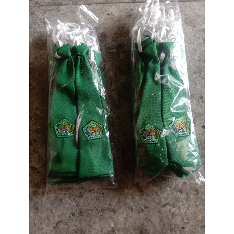 Dasi Sekolah MI Putra Putri Bordir (20) / Dasi Hijau MI Bordir / Dasi Sekolah Anak MI