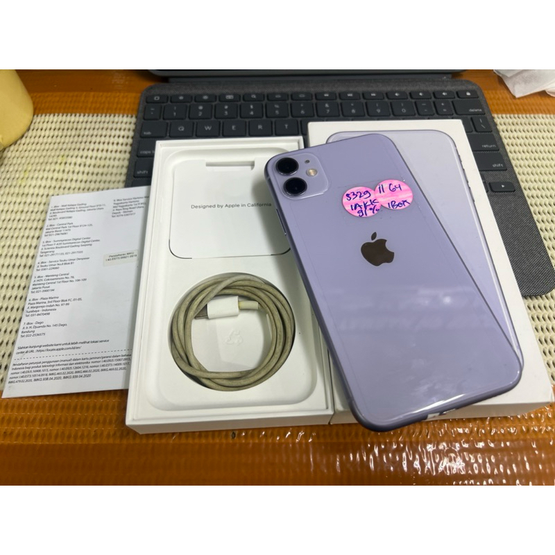 Iphone 11 purple 64gb ex Garansi TAM