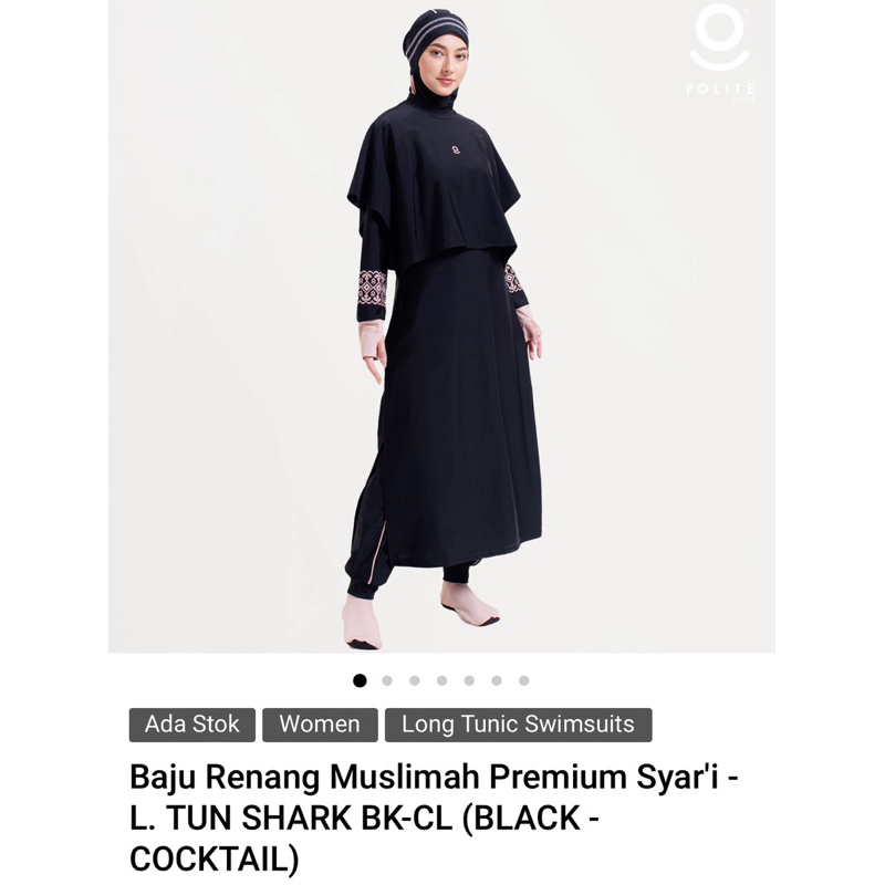 Preloved Baju Renang Polite Swim Long Tunic (L)