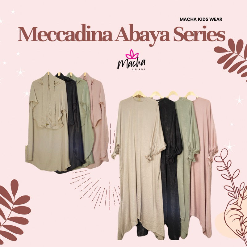 MACHA - MECCADINA SET ABAYA SERIES (GAMIS UMROH, PAKAIAN MUSLIM, GAMIS PEREMPUAN)