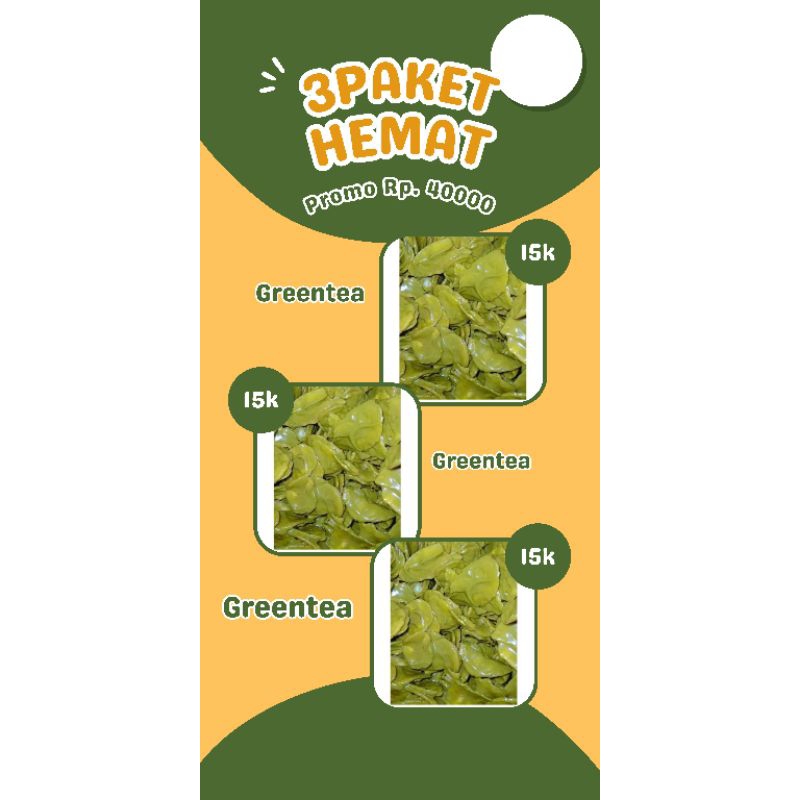 

3 paket hemat kripik pisang grentea 130gram