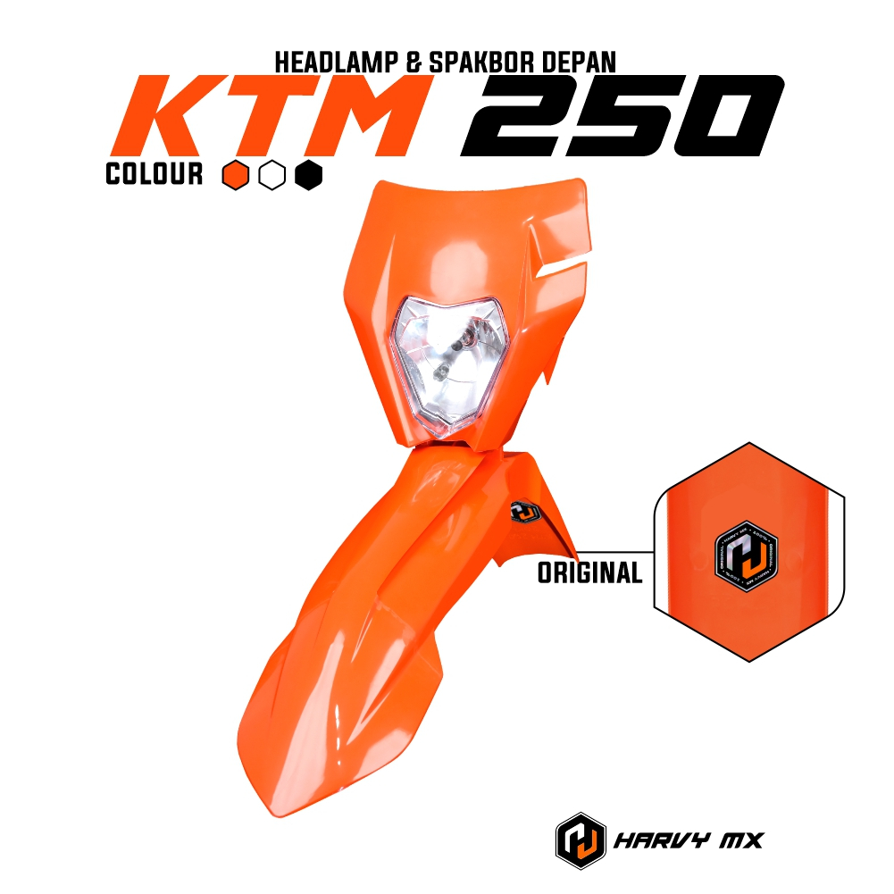HARVYMX Spakbor Depan Headlamp Lampu Standart KTM 250