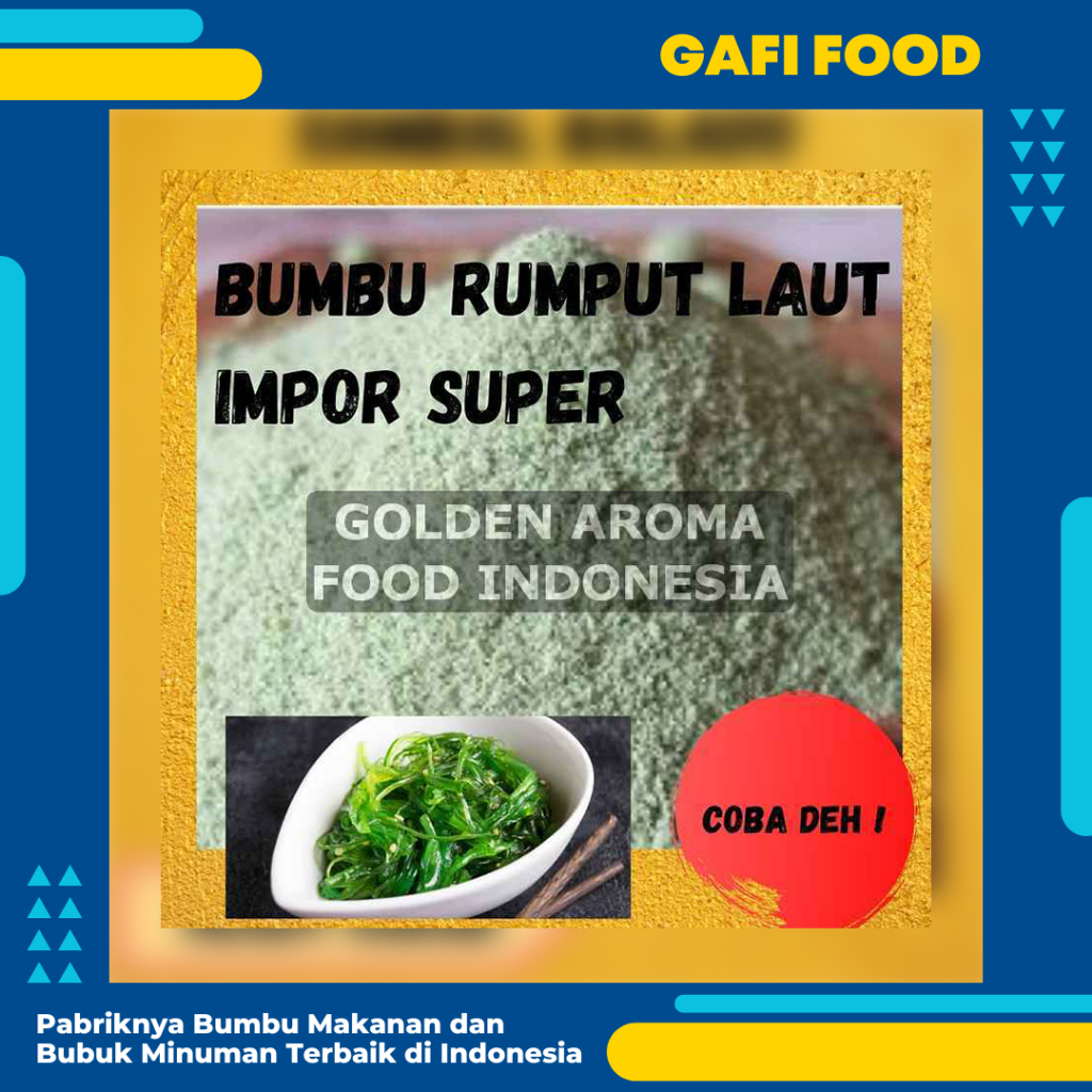 

BUMBU TABUR RUMPUT LAUT IMPOR SUPER SEAWEED 1 KG FOOD GRADE 1Kg Bubuk Bumbu Makaroni Basreng Tahu