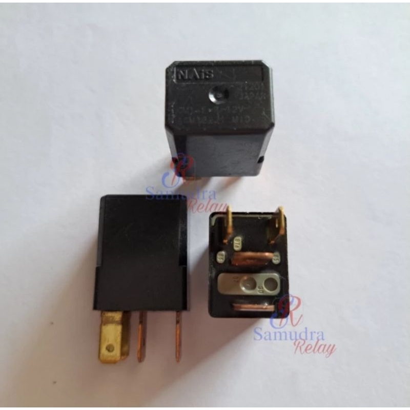 Relay NAIS hitam ACM32221 Relay Nais panjang kaki 4 ada lubang (ORI ASLI)