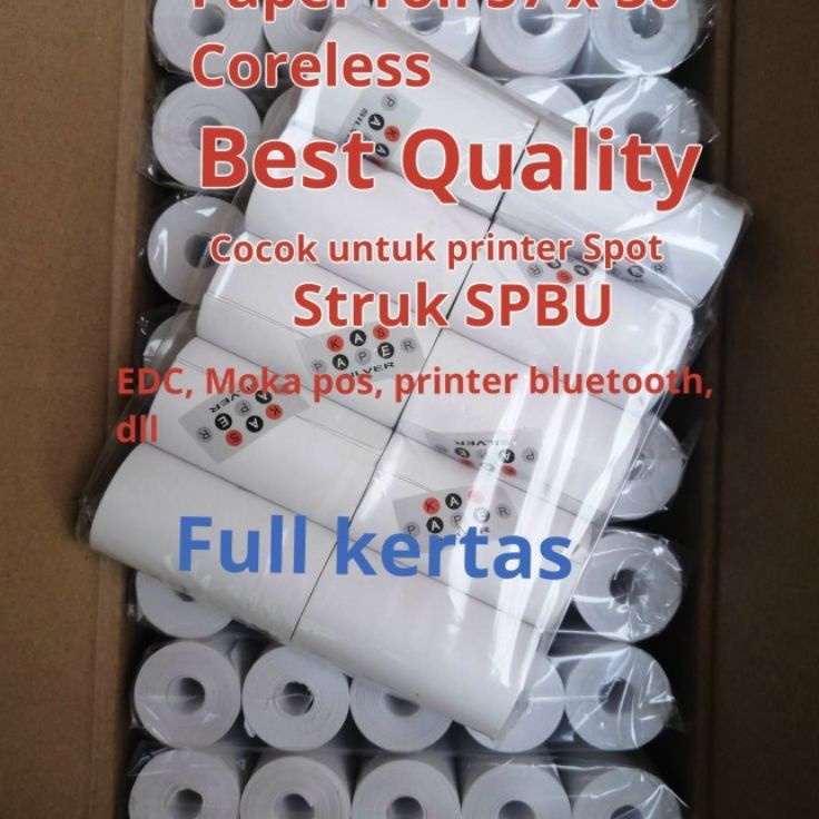 

KODE PRODUK INGVT7259 1dus 1roll Kertas print Kasir thermal paper roll 57 x 3
